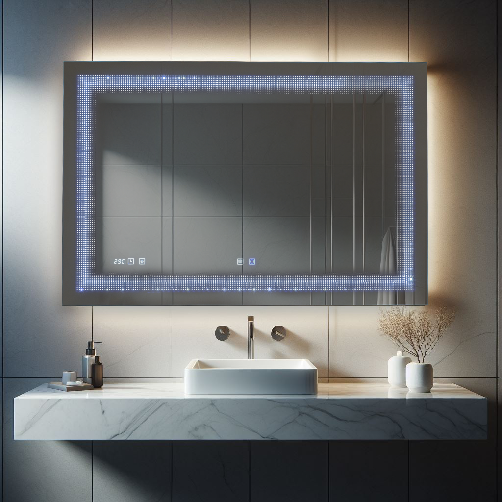 Diamond Pattern LED mirror